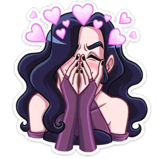 😍 wanita, hati, kartun, cinta, facepalm, emosi telegram sticker