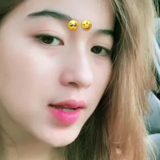 🌸 mulher, retrato, emoji, beleza, asiática, selfie, garota, rosto telegram sticker