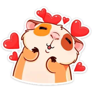 ❤️ แฮมสเตอร์, น่ารัก, สัตว์, สติกเกอร์, หัวใจ, ความรัก, คาวาอิ, สัตว์เลี้ยง telegram sticker