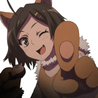 👉 Anime, Garota, Kawaii, Personagem, Fofo, Piscadela, Garota Anime telegram sticker