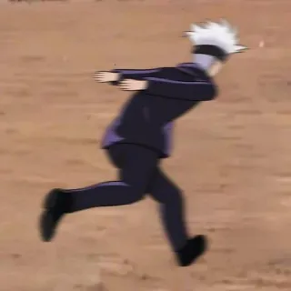 🏃 Gojo Satoru Jujutsu Kaisen gojo, satoru, anime, bieganie, jujutsu kaisen whatsapp sticker