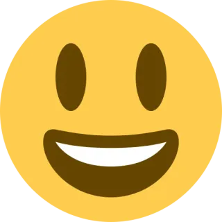 😃 emoji, smile, happy, yellow telegram sticker