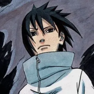 🀄️ Sasuke Uchiha Naruto Аниме, Манга, Ниндзя, Саске, Учиха, Наруто, Персонаж telegram sticker
