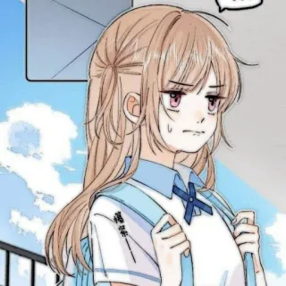 🧸 栩啵 fille anime, uniforme scolaire, manga, personnage, asiatique telegram sticker