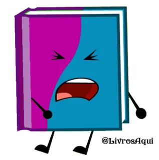 📖 @LivrosAqui libro, cartone animato, oggetto, viola, blu telegram sticker