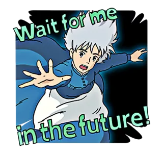 🖐 Wait for me
in the future! Аниме, Будущее, Ожидание telegram sticker