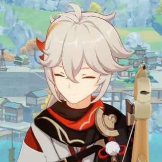 😊 Kaedehara Kazuha Genshin Impact Anime, Jeu vidéo, Personnage, Art numérique, Fanart telegram sticker