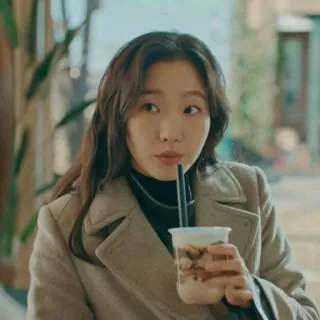 🦋 mujer, café, bebida, retrato, interiores, estilo de vida telegram sticker