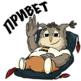 Сова - душа компании whatsapp stickers