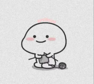 🌸 cute, knitting, kawaii, cartoon, yarn, whimsical telegram sticker