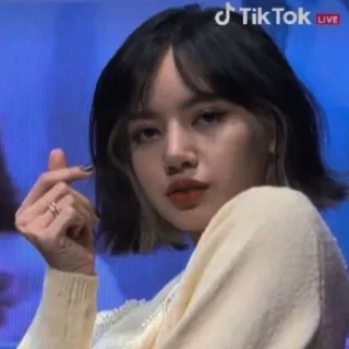 ❣️ Lisa TikTok LIVE wanita, gadis, kpop, penyanyi, tiktok, langsung whatsapp sticker