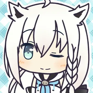 🌽 Shirakami Fubuki Anime, Kawaii, Vtuber, Fubuki, Shirakami, Anime Mädchen telegram sticker