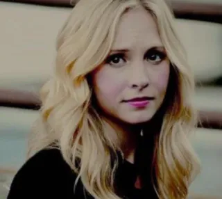 🙂 Caroline Forbes The Vampire Diaries blonde, woman, portrait, Caroline Forbes, vampire, The Vampire Diaries telegram sticker