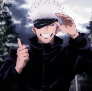 🍓 Gojo Satoru Jujutsu Kaisen anime, gojo satoru, jujutsu kaisen, sorcerer, character telegram sticker
