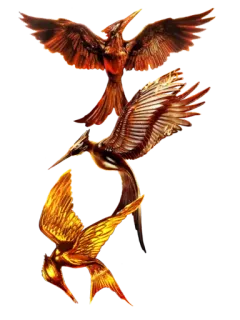 ⚫ The Hunger Games сойка-пересмешница, птица, огонь, символ, голодные игры telegram sticker