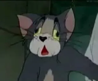 🥴 Tom Cat Tom and Jerry gato, desenho animado, chocado, surpreso, animação telegram sticker