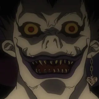 😎 Ryuk Death Note Anime, Manga, Shinigami, Death Note, Ryuk telegram sticker