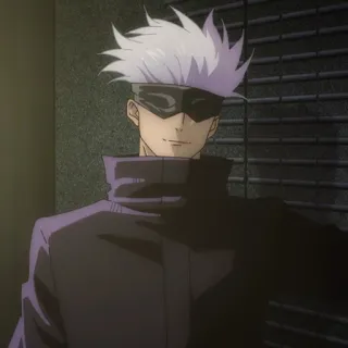 🤍 Satoru Gojo Jujutsu Kaisen anime, gojo, satoru, jujutsu kaisen, blindfold, character telegram sticker