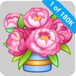 🎁 1 of 180K ดอกไม้, ดอกโบตั๋น, ช่อดอกไม้, แจกัน, ลายดอกไม้, ตกแต่ง telegram sticker