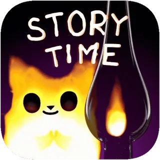 🙂 STORY TIME 故事, 时间, 狐狸, 灯, 阅读, 儿童 telegram sticker