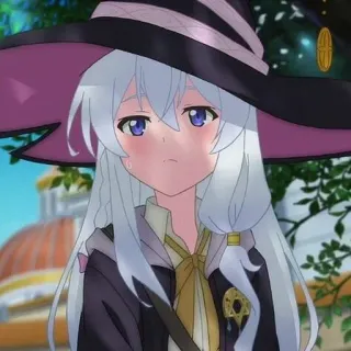 🍃 anime, witch, cute, girl, hat, magic telegram sticker