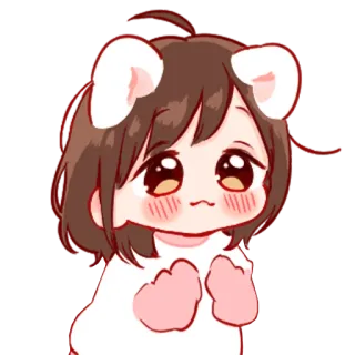 💞 Anime, Lindo, Chica, Kawaii, Dibujos animados whatsapp sticker