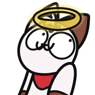 😇 漫画, 天使の輪, 可愛い, 面白い, アニメ, ミーム telegram sticker