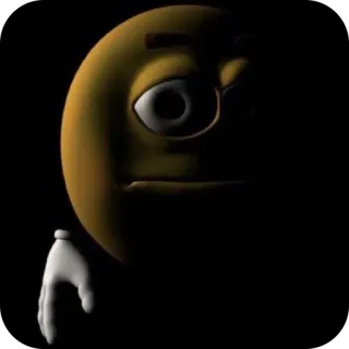 👀 Emoji, Oscuro, Amarillo, Cara, Guantes telegram sticker