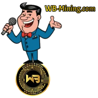 📺 WB-Mining.com Dessin animé, Microphone, Mine, Extraction minière Double U telegram sticker