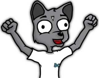 😃 DO Cartoon, Wolf, Tier, Feier, Maskottchen telegram sticker