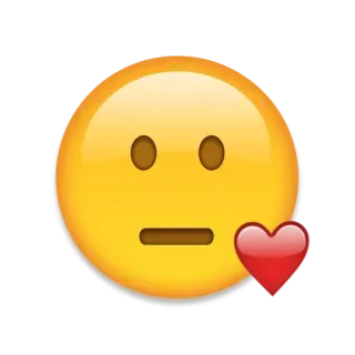 😐 Emoji, Gesicht, Liebe, Herz, Zuneigung, Romantik telegram sticker