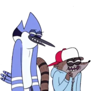 😂 Mordecai and Rigby Regular Show Kreskówka, Regular Show, Mordecai, Rigby telegram sticker