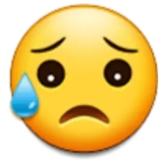 😥 emoji, sad, cry, tears, unhappy telegram sticker