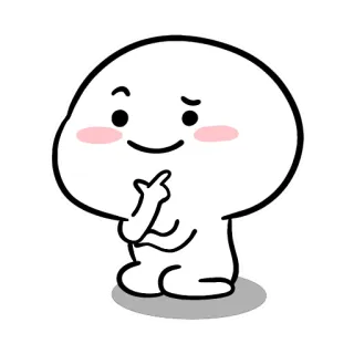🤔 cute, cartoon, character, adorable, funny telegram sticker
