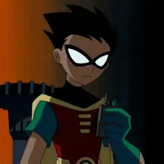 🎌 Robin Robin, teen titans, cartoon, character, superhero telegram sticker