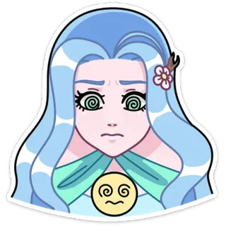 🥴 лицо, эмодзи, ошеломленный, смущенный, мультфильм, стикер telegram sticker