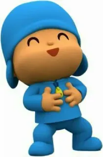 💙 Pocoyo мультфильм, дети, персонаж, милый, счастливый telegram sticker