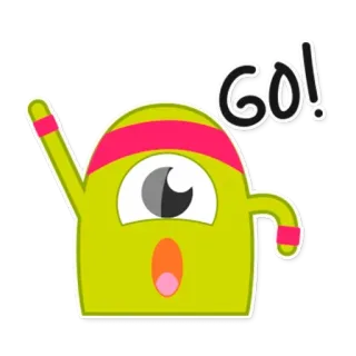 🙂 GO! 怪物, 运动, 卡通, 动力, 乐趣, 运动员 telegram sticker