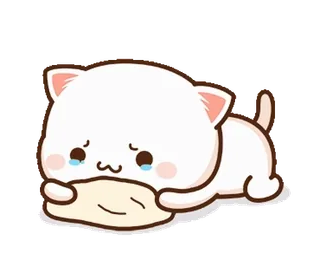 😭 gatto, piangere, triste, animale, carino, kawaii, adesivo telegram sticker