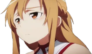 😕 Asuna Sword Art Online Anime, Garota, Personagem, Sword Art Online, Asuna telegram sticker