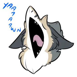 💤 YAAAWN yawn, animal, cartoon, sleepy telegram sticker