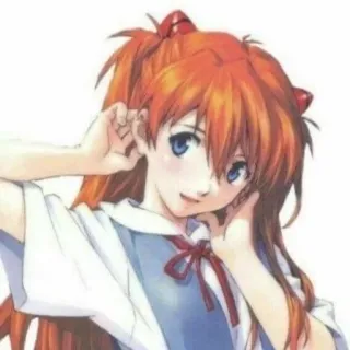 🌟 Asuka Langley Soryu Neon Genesis Evangelion Anime, Mädchen, Charakter, Evangelion, Asuka, Manga telegram sticker