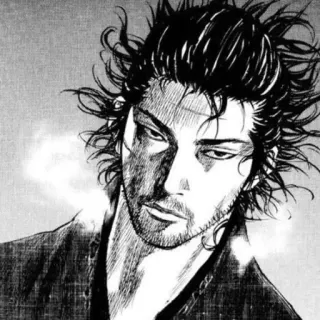 🖤 Miyamoto Musashi Vagabond Samurai, Manga, Krieger, Musashi, Vagabond, Schwert telegram sticker