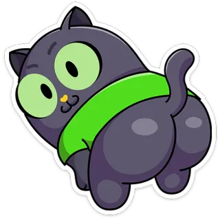 ⭐ cat, animal, sticker, cartoon, cute, illustration, pet telegram sticker