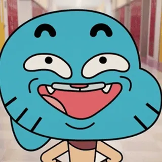 👹 Gumball Watterson The Amazing World of Gumball Desenho animado, Engraçado, Gumball, Gato azul, Animação telegram sticker