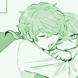🌟 Anime, Ôm, Hoạt hình, Bạn bè, Dễ thương whatsapp sticker
