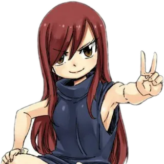 ✌ anime, character, peace, gesture telegram sticker