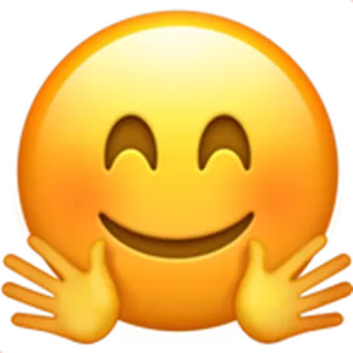 🤗 이모지, 포옹, 사랑, 귀여운, 친절한 telegram sticker