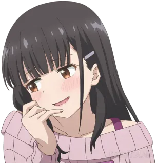 🤤 Anime, Garota, Mulher, Bonito, Personagem, Retrato whatsapp sticker