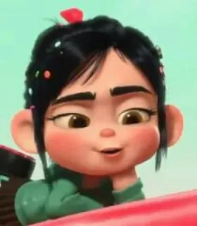 👾 Vanellope von Schweetz Wreck-It Ralph Cartoon, Disney, Vanellope, Ralph reichts, Figur, Animationsfilm whatsapp sticker